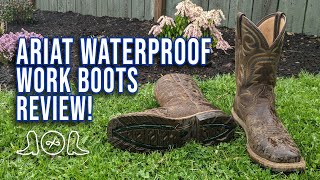 Ariat Hybrid Rancher Waterproof Work Boots REVIEW [upl. by Balkin]