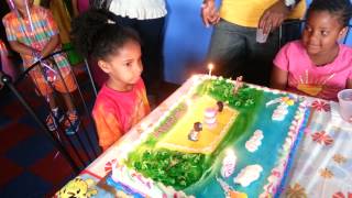 Londons 5th Birthday Singing Happy Birthday [upl. by Ybbob355]