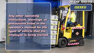 Explanation of OSHA Forklift Training Regulations [upl. by Seif]