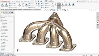 Solidworks tutorial Exhaust manifold [upl. by Maighdiln]