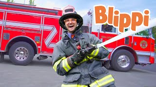 Blippi Songs Fire Truck Song  Educational Videos For Kids  Nursery Rhymes and Songs [upl. by Adyam929]