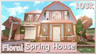 Bloxburg  Floral Spring House Speedbuild [upl. by Solakcin739]