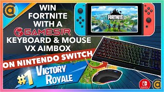 How to play Fortnite with a keyboard amp mouse on Nintendo Switch with GameSir VX Aimbox [upl. by Aissela345]