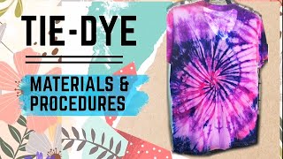 How to do Tie Dye Materials and Procedures [upl. by Avivah280]