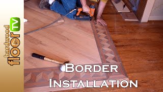 Installing Hardwood Floor Borders [upl. by Lovash]