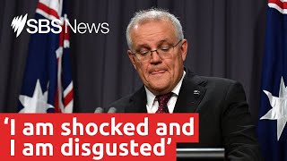 Scott Morrison condemns shameful Parliament sex videos  SBS News [upl. by Nosnor]