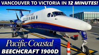 Flying the BEECHCRAFT 1900D Pacific Coastal Airlines Vancouver to Victoria [upl. by Conover910]