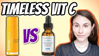 Timeless Skin Care Vitamin C serum vs Skinceuticals CE ferulic  Dr Dray [upl. by Rector666]