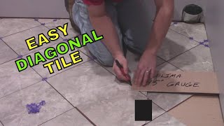 Diagonal tile tips and tricks to make ceramic ceramic tile installation easy [upl. by Devondra357]