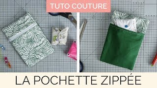 Tuto couture  La pochette zippée étanche [upl. by Ddal]