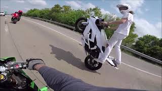 Stunt Motorcycle TAKEOVER Highway at ESR Stunt Ride 2019 [upl. by Zedekiah753]