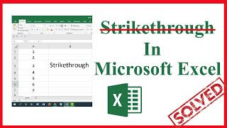 How to add or remove strikethrough in Excel [upl. by Olympe]