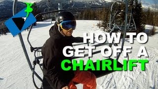 How to Get Off a Ski Lift Snowboarding  How to Snowboard [upl. by Schulein]