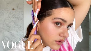 Rosalías Guide to Pink Eyeshadow and a SlickedBack Ponytail  Beauty Secrets  Vogue [upl. by Nemaj322]