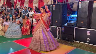 Mathe Pe Chamkan  Bridal Dance Performance in Reception Party [upl. by Brenna]