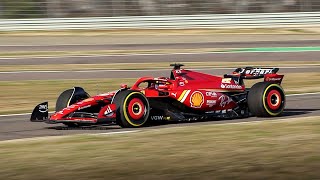 Ferrari SF24 F1 2024 Car Filming Day at Fiorano Circuit [upl. by Loggia]