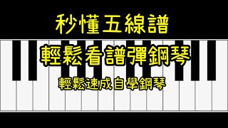 秒懂五線譜｜從此看譜彈鋼琴｜自學鋼琴 [upl. by Ennaeus]