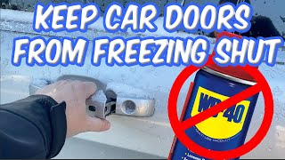 HOW TO Keep Car Doors From Freezing Shut amp ONE Thing You Should NEVER Do [upl. by Harsho171]