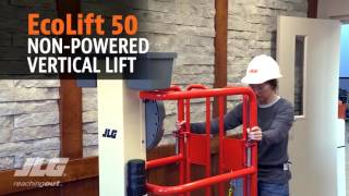 JLG EcoLift 50 amp EcoLift 70 NonPowered Vertical Lifts [upl. by Beshore]