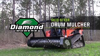 SkidSteer Drum Mulcher  Diamond Mowers [upl. by Docilu]