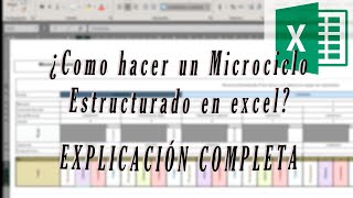 ¿Como hacer un Microciclo Estructurado en excel Explicación completa [upl. by Atinaej473]