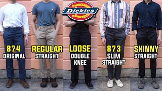 COMPLETE Guide To Dickies Work Pants  Which Fit Is Best 874 873 Double Knee Cargo Skinny [upl. by Yatnoj]