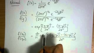 Minimal Sufficient Statistics for Normal Gaussian distribution [upl. by Liam]