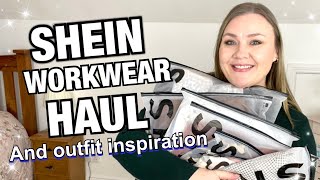 SHEIN plus size HAUL  WORKWEAR OUTFIT INSPIRATION [upl. by Ahkihs294]