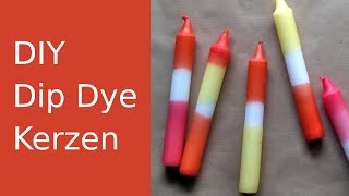 DIY Dip Dye Kerzen  Gradient Kerzen mit Farbverlauf [upl. by Notniw]