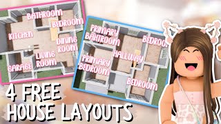 🏠 4 FREE TWOSTORY HOUSE LAYOUT IDEAS FOR BLOXBURG  Free To Use Roblox Bloxburg  Axrielii [upl. by Menken586]