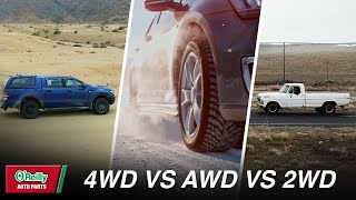 The Difference Between 4WD AWD and 2WD Drivetrain Comparison [upl. by Illib]