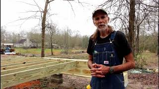 Off Grid Cabin Build  Installing SILLS and FLOOR JOISTS  Episode 1 [upl. by Haramat910]