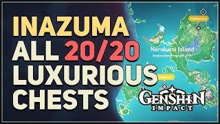 All 20 Inazuma Luxurious Chest Locations Genshin Impact [upl. by Gottuard]