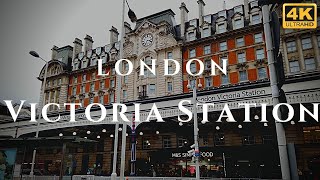 London Victoria Station Walk Through England 4K [upl. by Dorolice]