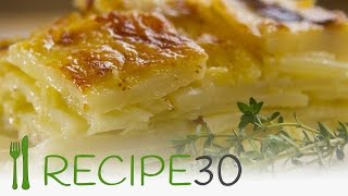 CHEESY POTATO GRATIN or Scalloped potato recipe [upl. by Hogarth]