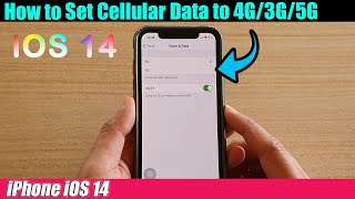 iPhone iOS 14 How to Set Cellular Data to 4G3G5G [upl. by Lash]