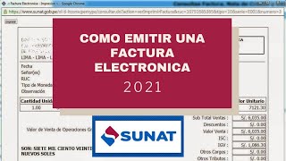 💷¿Cómo EMITIR una FACTURA ELECTRÓNICA Sunat Tutorial [upl. by Sale]