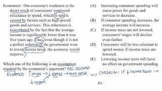 Necessary assumptions  Video lesson  Logical Reasoning  LSAT  Khan Academy [upl. by Beberg]