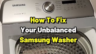 Fix Unbalanced Samsung Washer [upl. by Anyad505]