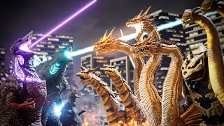 EVOLUTION of KING GHIDORAH GODZILLA Size Comparison 19642019 [upl. by Nodnahs]