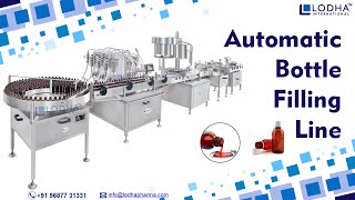 Automatic Bottle Filling Capping and Sticker Labeling Machine [upl. by Beverlee]