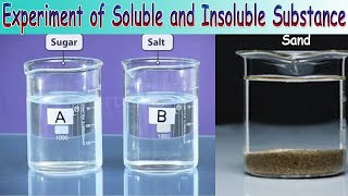 Soluble and Insoluble Substances  Experiment [upl. by Shantee]