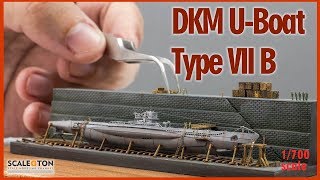 DKM Uboat Type VII B Dry Dock Diorama 1700 Scale [upl. by Adnahsor513]