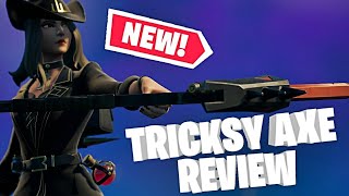 NEW TRICKSY AXE PICKAXE GAMEPLAY amp REVIEW IN FORTNITE [upl. by Oibirot875]