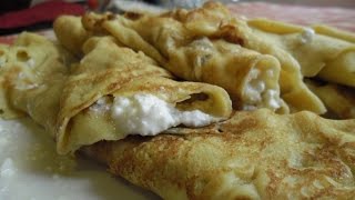 Grandma Matilda Making Traidional Hungarian Turós Palacsinta Cottage Cheese Pancake [upl. by Islean]