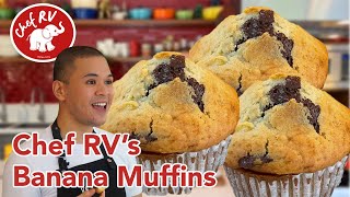 BANANA CHOCOLATE CHIP MUFFINS [upl. by Nal]