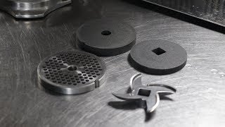 Sharpening a Meat Grinders Knife amp Plate [upl. by Kotto]