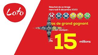 Tirage du Loto  Mercredi 6 décembre 2023 [upl. by Dehnel489]