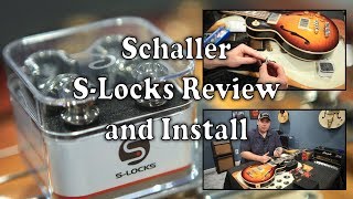 How To Install Schaller SLocks Review and Unboxing by Scott Sill on A Gibson ESLes Paul Bass [upl. by Liahkim]