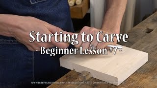 Starting To Carve  Beginner Lesson 7 [upl. by Gievlos]